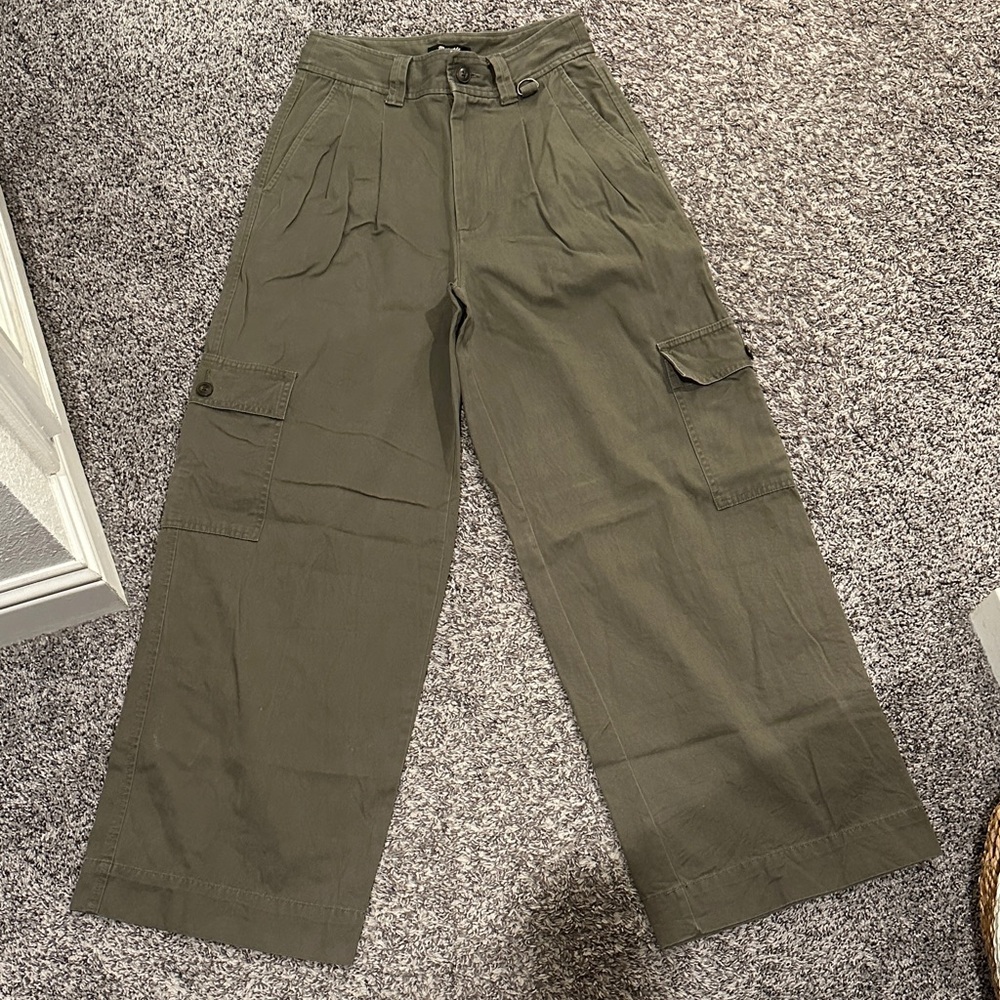 Madewell Women's Olive Wide Leg Pants